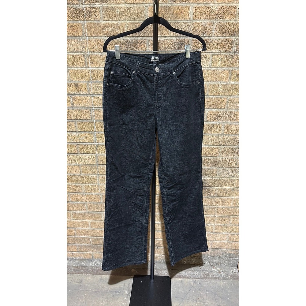 Women's Mid-Rise Bootcut Leg Flocked Pants - Future Collective Black 8